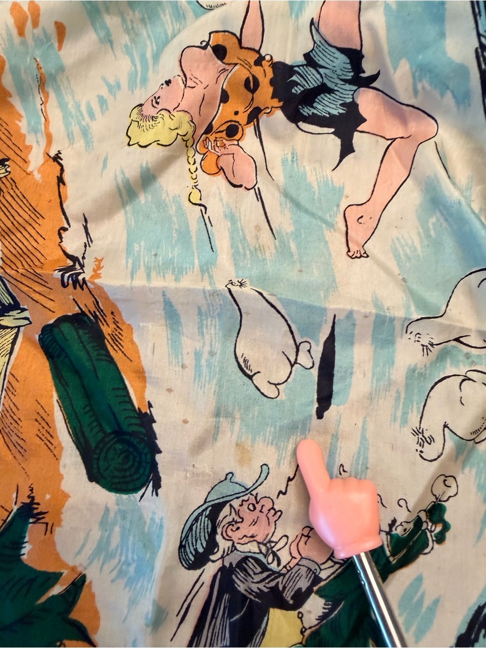 Rare Vintage 1940s Al Capp Li’l Abner Silk Scarf Sadie Hawkins - Picture 13 of 15